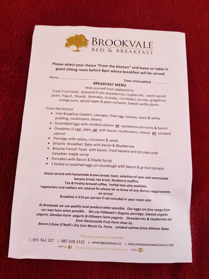 Brookvale Bed & Breakfast Wellingtonbridge Екстериор снимка